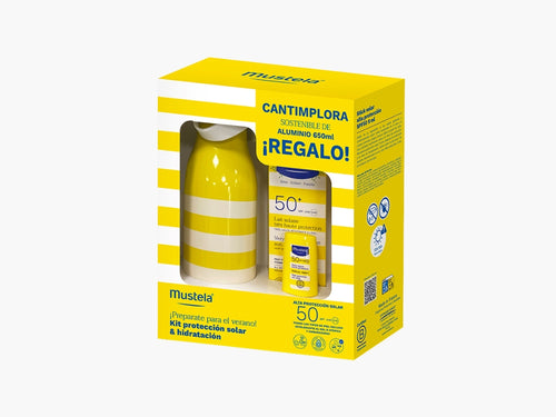 Pack solar 100ml +stick + Cantimplora de regalo - Mustela España - 1