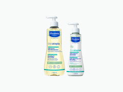 Pack ducha piel atópica: Aceite de baño Stelatopia y Stelatopia+ - Mustela España