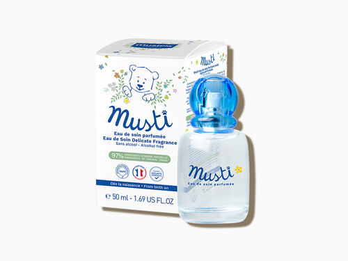 Bote de colonia Musti Eau de Soin de 50ml con caja para bebés y niños. slider - Mustela España - 4