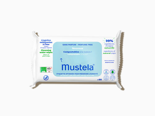 Toallitas limpiadoras compostables sin perfume - Mustela España - 1
