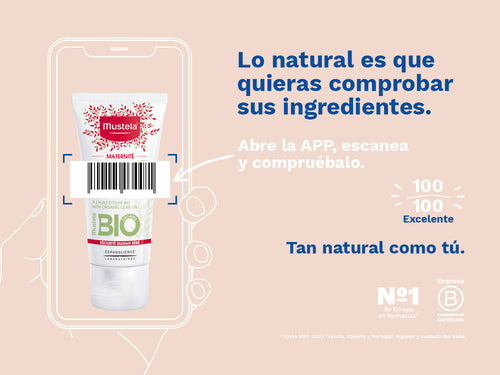 El balsamo de lactancia de Mustela para embarazadas tiene una nota de 100/100 en la app Yuka, es decir, excelente, sin ingredientes cuestionables o tóxicos.  - Mustela España - 3