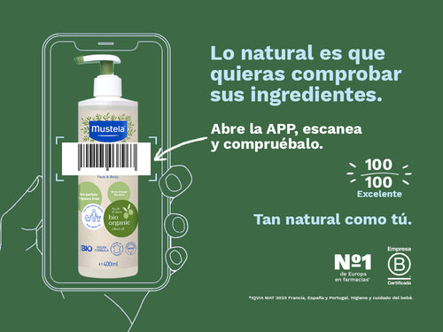 Agua micelar de mustela código de para escanear Yuka - Mustela España - 3