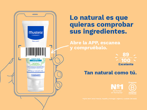 Gran puntuación del bálsamo pectoral de Mustela, con un 89/100, como excelente. - Mustela España - 2