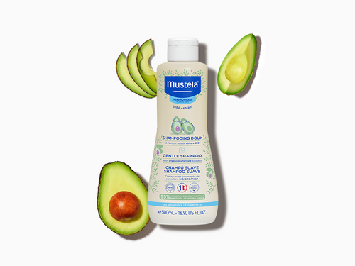 Bote de 500ml de champú suave con aguacate bio para bebés de Mustela - Mustela España - 4