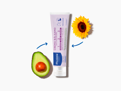 Tubo de crema para la zona del pañal del bebé con ingredientes naturales como el aguacate o el girasol - Mustela España - 4