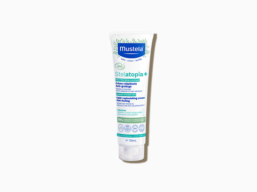 Tubo de 150ml de crema antipicor relipidizante Stelatopia + de Mustela para descubrir este cuidado para pieles atópicas - Mustela España - 4