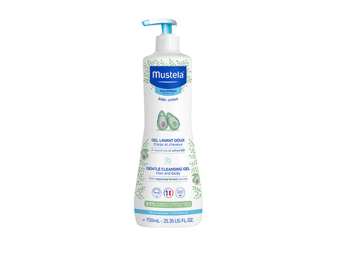Bote en tamaño familiar 750ml del gel de baño suave de Mustela para cara, cabello y cuerpo - Mustela España - 5