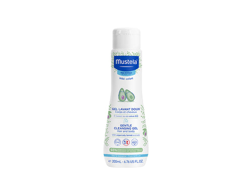 Gel de baño suave de Mustela en tamaño de 200ml y cierre de seguridad para llevar en neceser o bolsa. - Mustela España - 6