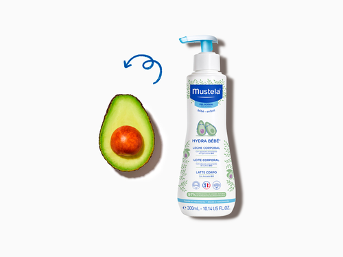 Bote de leche corporal Hydra Bebé de Mustela, con aguacate bio en sus ingredientes - Mustela España - 4